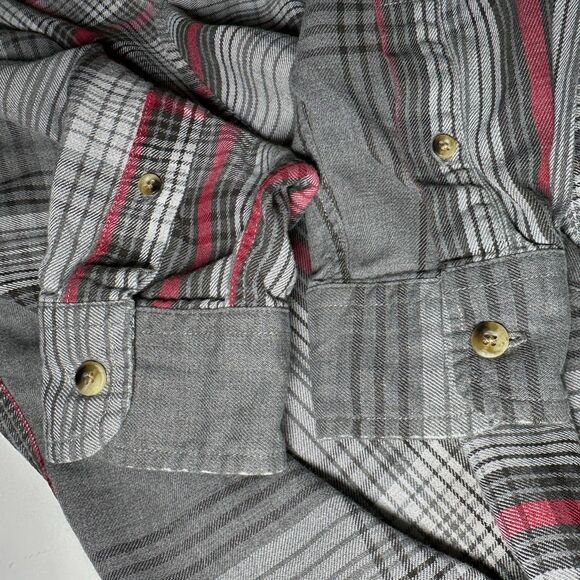90s Vintage Nautica 1/4 Zip Relaxed Plaid Pullover Shirt Sz M Double Pocket - Picture 7 of 14